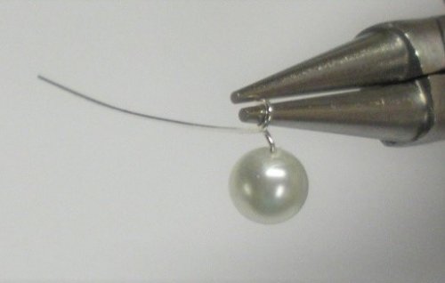 Judy Larson's Two Ways to Make Simple Loops - , Findings & Components, Toggles & Clasps, Earwire & Headpin, Loops, Wire Loop, Wrapped Wire Loop, Shift the pliers and continue 